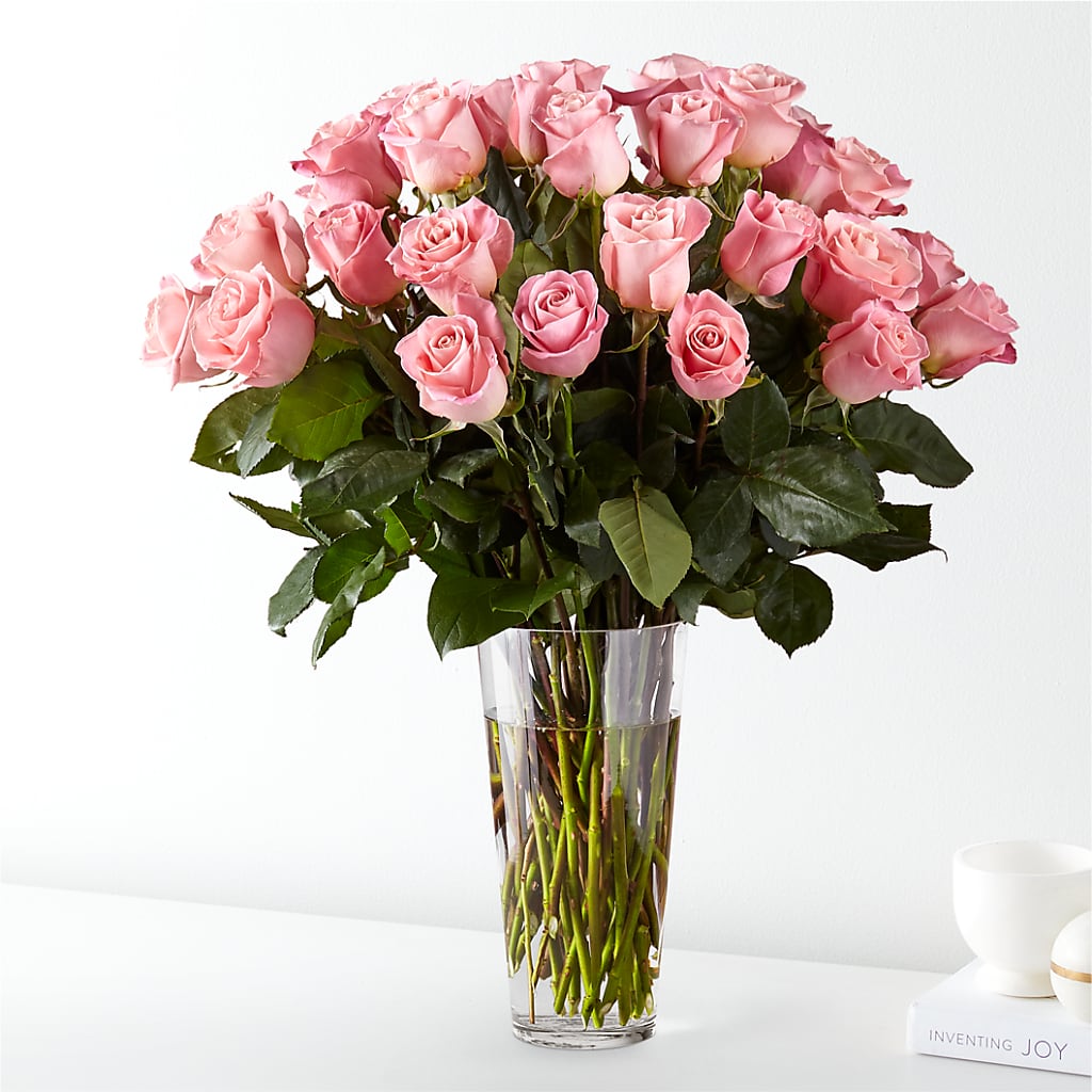 Long Stem Pink Rose Bouquet – Perkins Floral, Greenville MS
