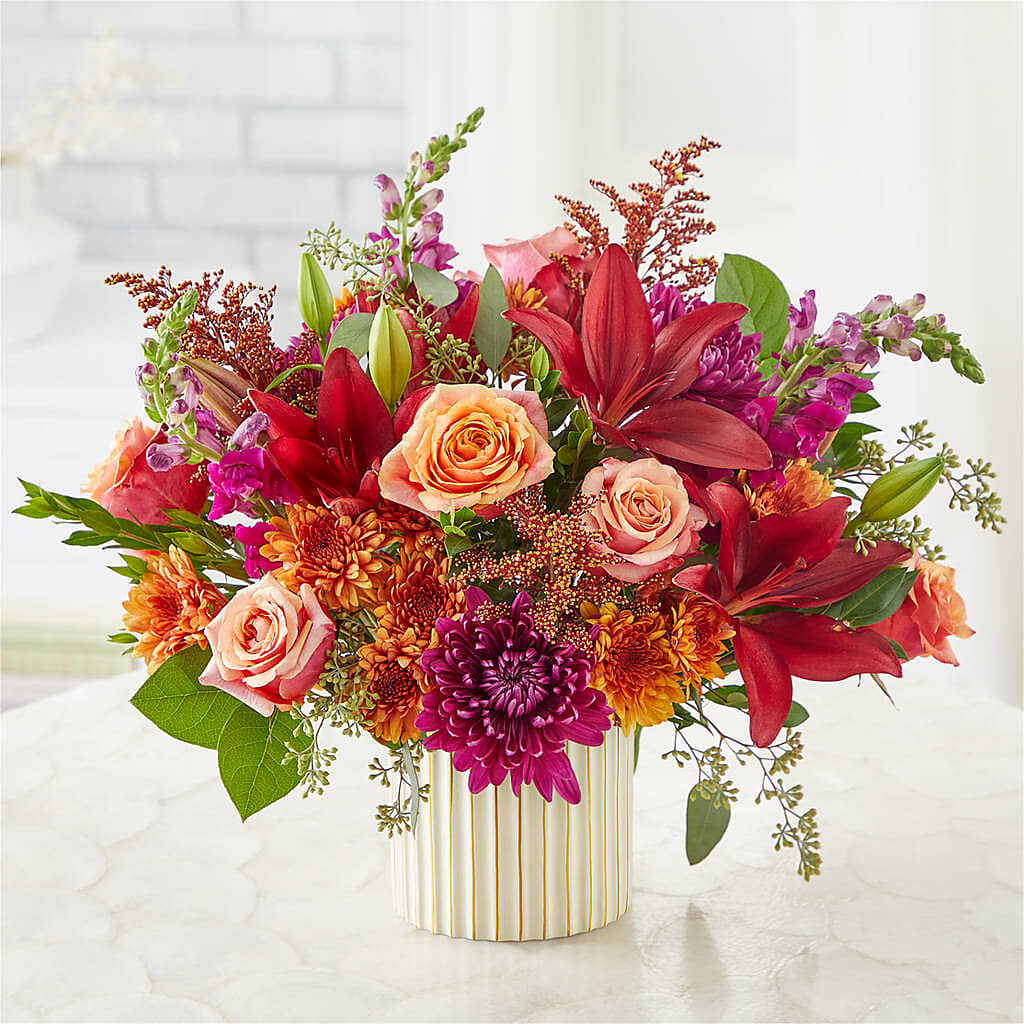 Burgundy Landscape Bouquet – Perkins Floral, Greenville MS