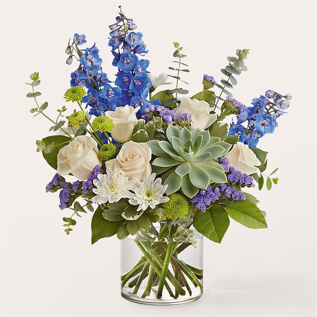 Cerulean Waves Bouquet – Perkins Floral, Greenville MS