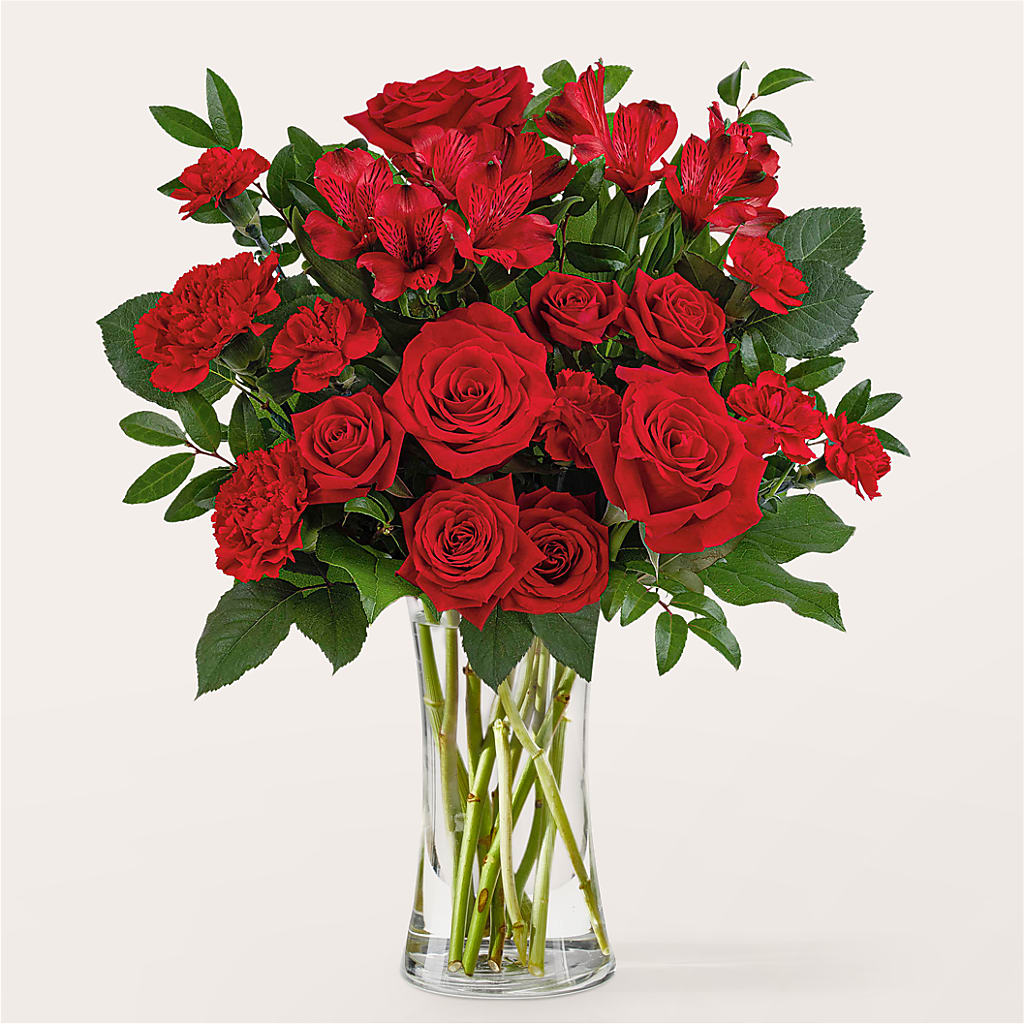 Brilliant Ruby Bouquet – Perkins Floral, Greenville MS