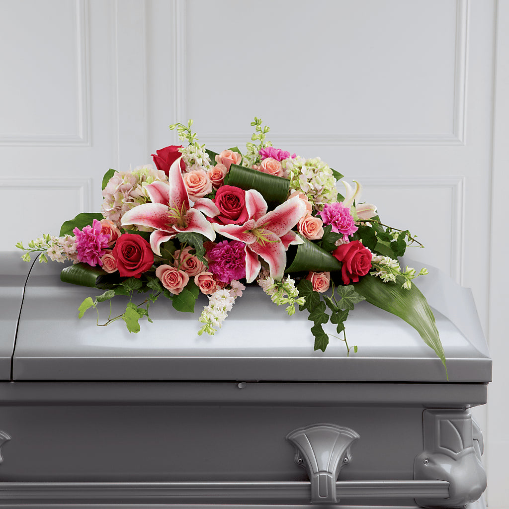 Splendid Grace Casket Spray – Perkins Floral, Greenville MS