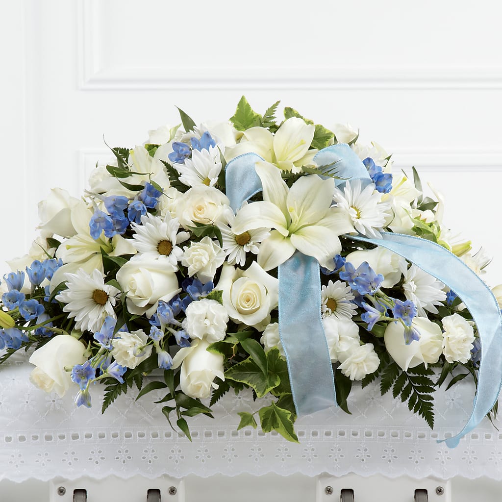 Tender Treasure Casket Spray – Perkins Floral, Greenville MS