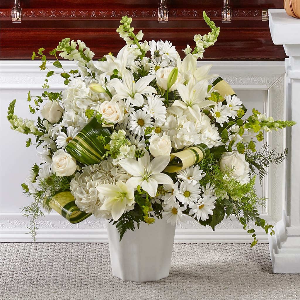 Thoughts of Tranquility Floor Basket – Perkins Floral, Greenville MS
