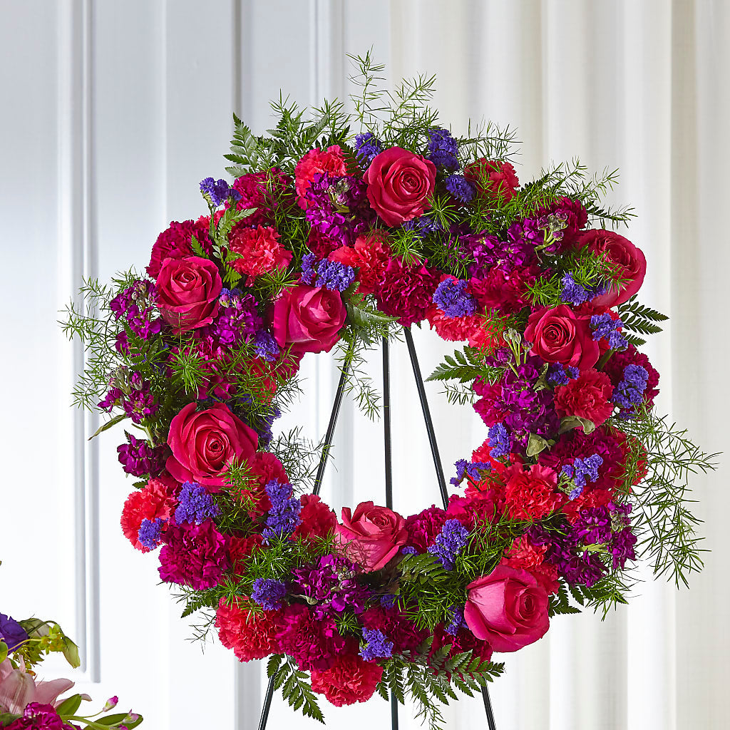 Calming Colors Wreath – Perkins Floral, Greenville MS