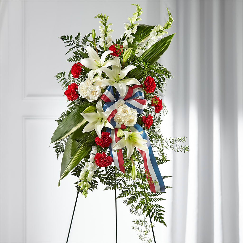 Stars of Life Standing Spray – Perkins Floral, Greenville MS