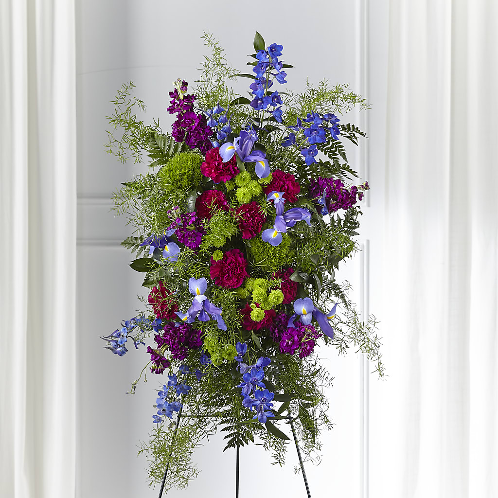 Heavenly Skies Standing Spray – Perkins Floral, Greenville MS