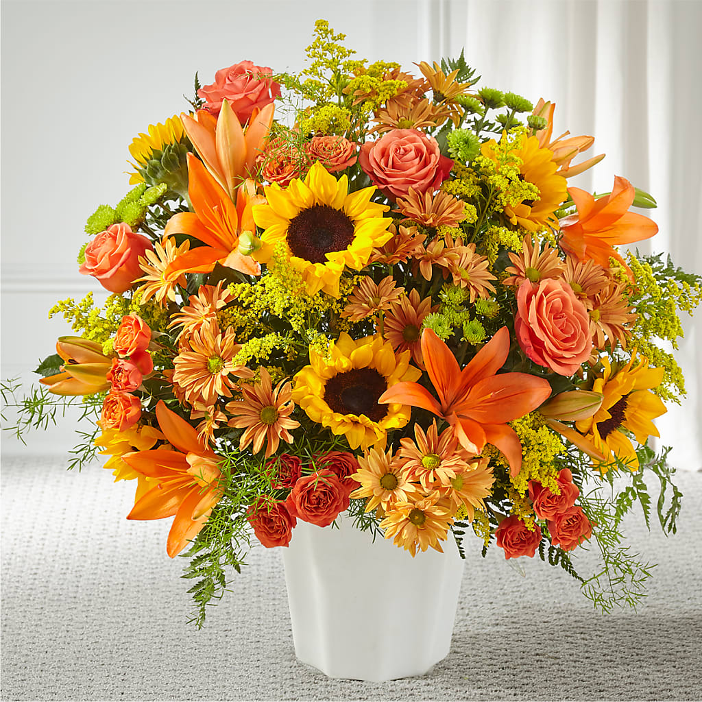 Harvest Thoughts Floor Basket – Perkins Floral, Greenville MS