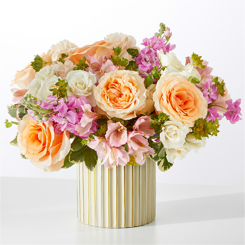 Paradise Bouquet with Ivory Vase – Perkins Floral, Greenville MS