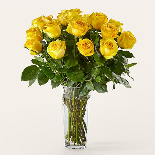 Long Stem Yellow Rose Bouquet –  Perkins Floral, Greenville MS