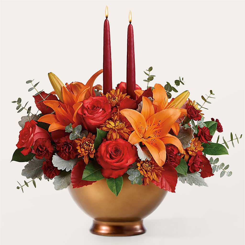 Fruits of Fall Centerpiece –  Perkins Floral, Greenville MS