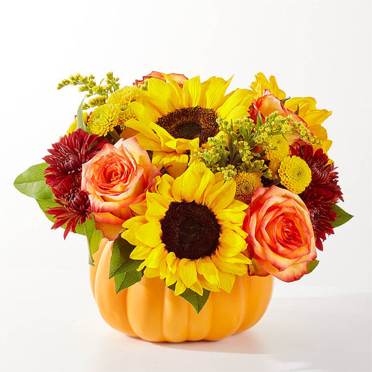 Golden Gourd Pumpkin Bouquet –  Perkins Floral, Greenville MS