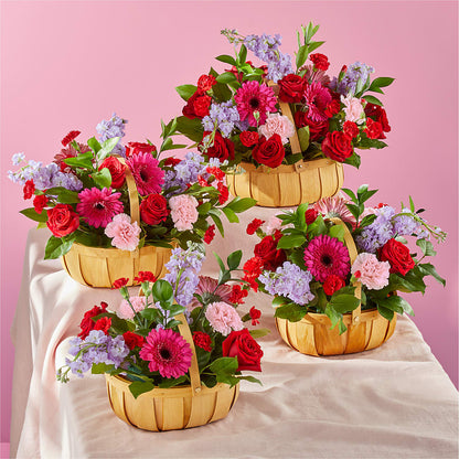 Pink Picnic Basket –  Perkins Floral, Greenville MS
