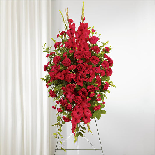 From the Heart Standing Spray –  Perkins Floral, Greenville MS