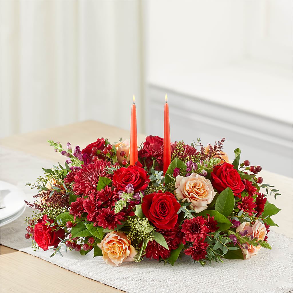 Most Thankful Centerpiece –  Perkins Floral, Greenville MS
