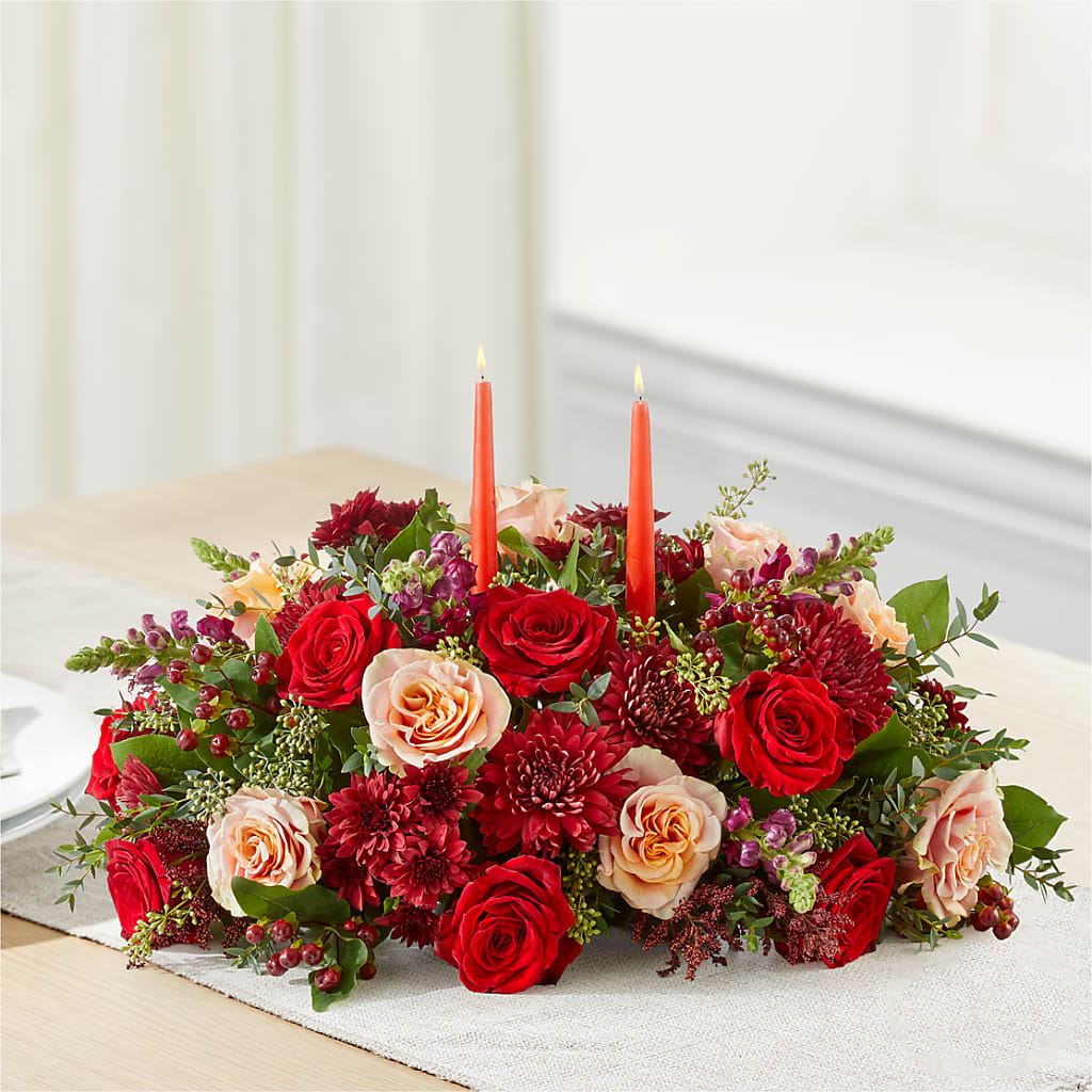 Most Thankful Centerpiece –  Perkins Floral, Greenville MS