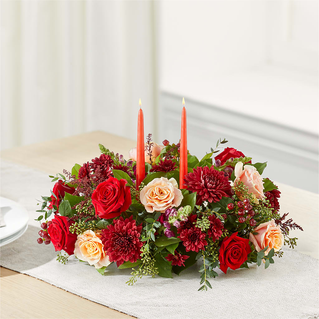 Most Thankful Centerpiece –  Perkins Floral, Greenville MS